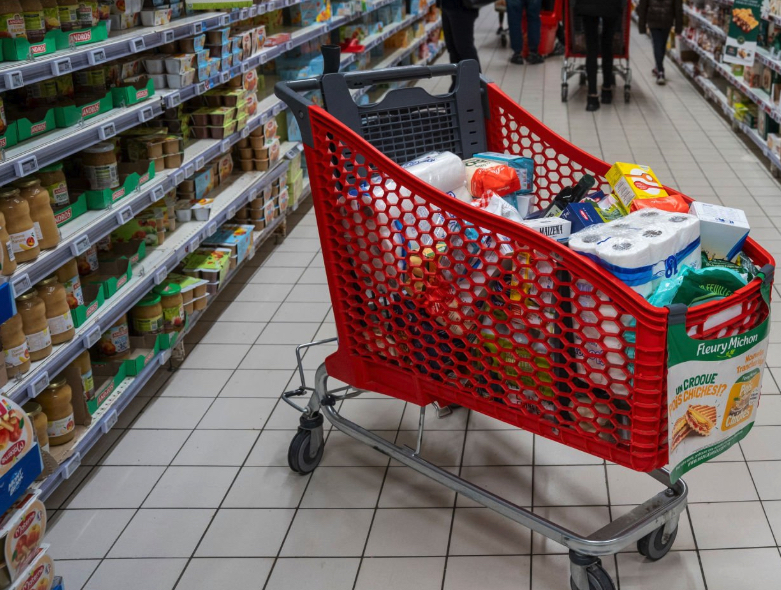 Shopping cart left behind